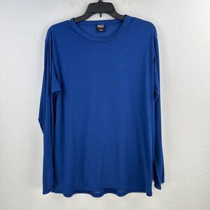Vintage‎ Patagonia Capilene shirt Mens L Blue Long Sleeve Lightweight Baselayer